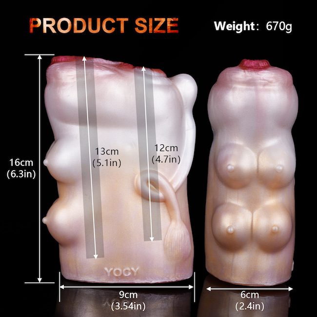 Âm đạo giả Yocy Alien Cow silicone độc lạ cầm tay nhỏ gọn