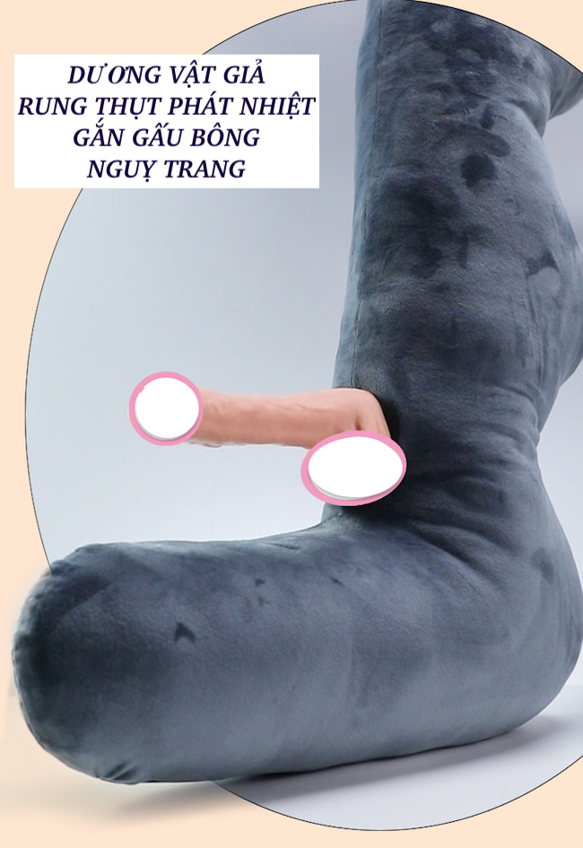 Gối Ôm Gắn Dương Vật Giả Mizzzee Mona Quer Rung Thụt Phát Nhiệt