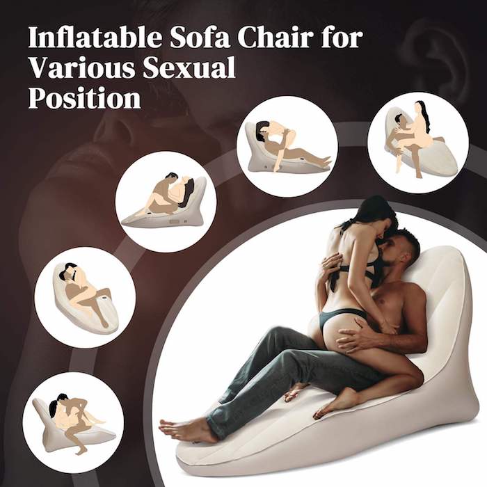 Ghế sofa bơm hơi tình yêu cao cấp, hỗ trợ tư thế G-Spot dễ dàng