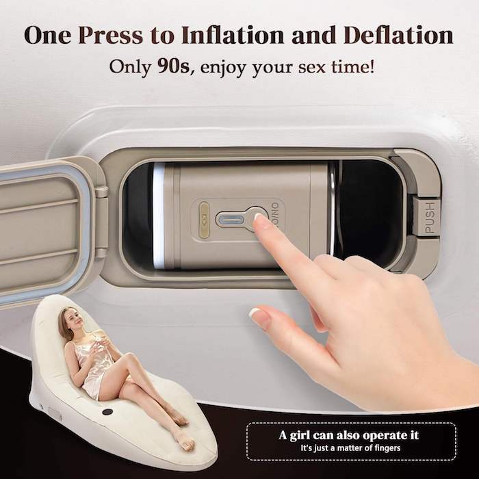 Ghế sofa bơm hơi tình yêu cao cấp, hỗ trợ tư thế G-Spot dễ dàng