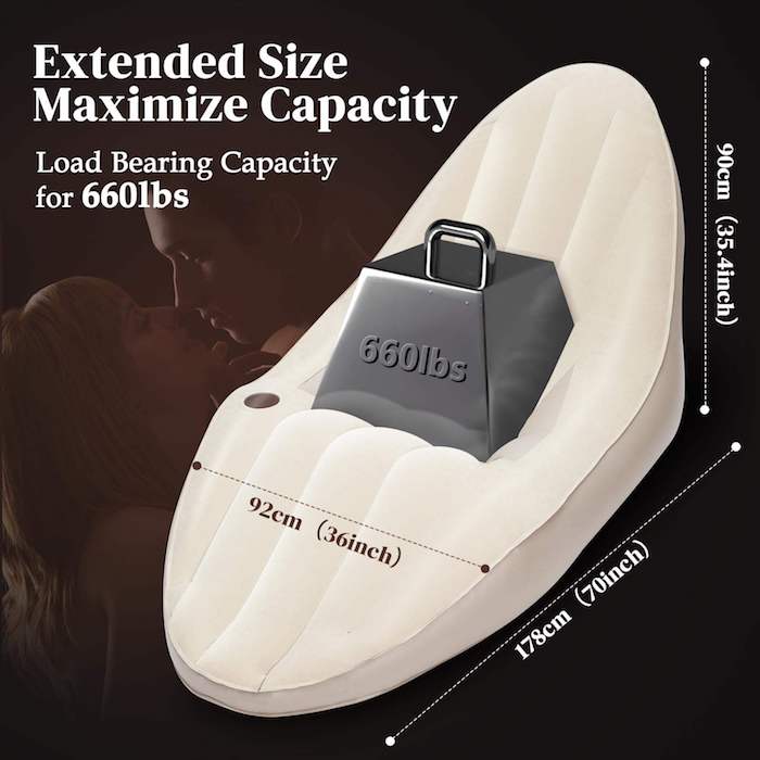 Ghế sofa bơm hơi tình yêu cao cấp, hỗ trợ tư thế G-Spot dễ dàng