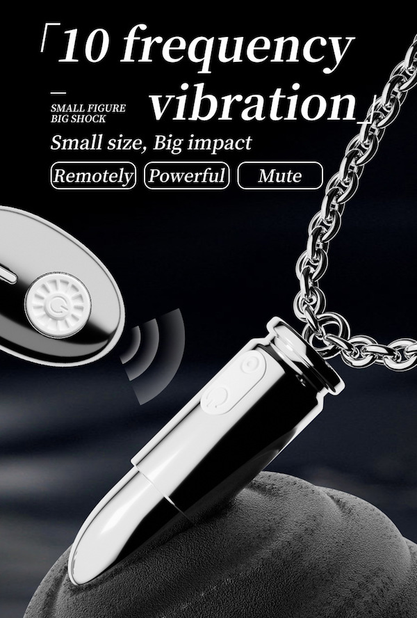 Trứng rung inox COC SWAVE Ms-271 dây đeo cổ 10 chế độ rung