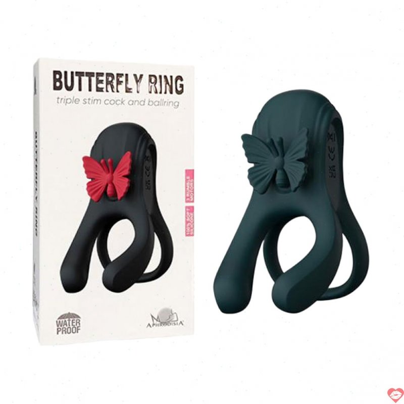Vòng rung đôi Butterfly Ring thế hệ 2 cánh bướm tăng khoái cảm kéo dài cuộc yêu 