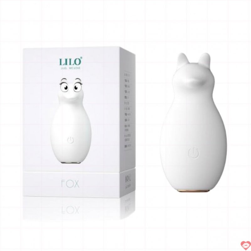 Trứng rung Lilo Fox, hình con cáo trắng dễ thương, mini sang trọng 