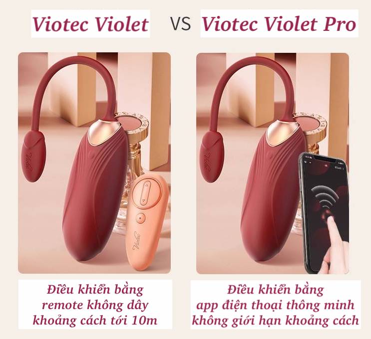 Trứng rung Viotec Violet Pro app điện thoại 9 chế độ rung