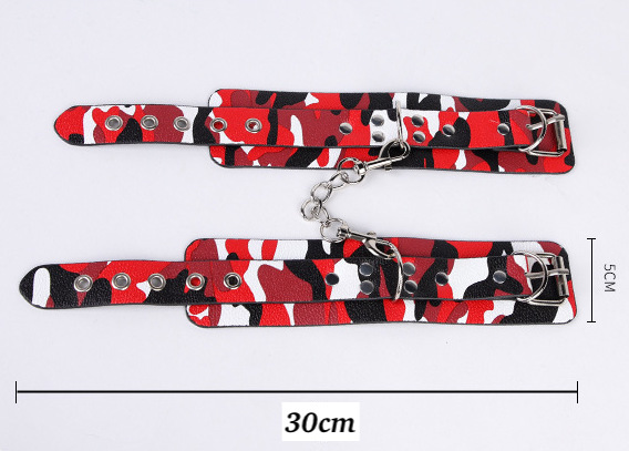 Còng tay bạo dâm da PU họa tiết Camouflage chất lượng cao