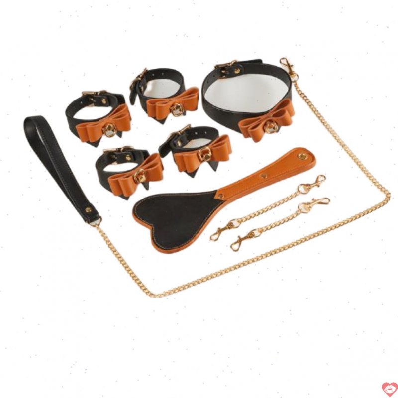Bộ đồ chơi bạo dâm da Runyu mềm dễ uốn, khóa kim loại chống gỉ 