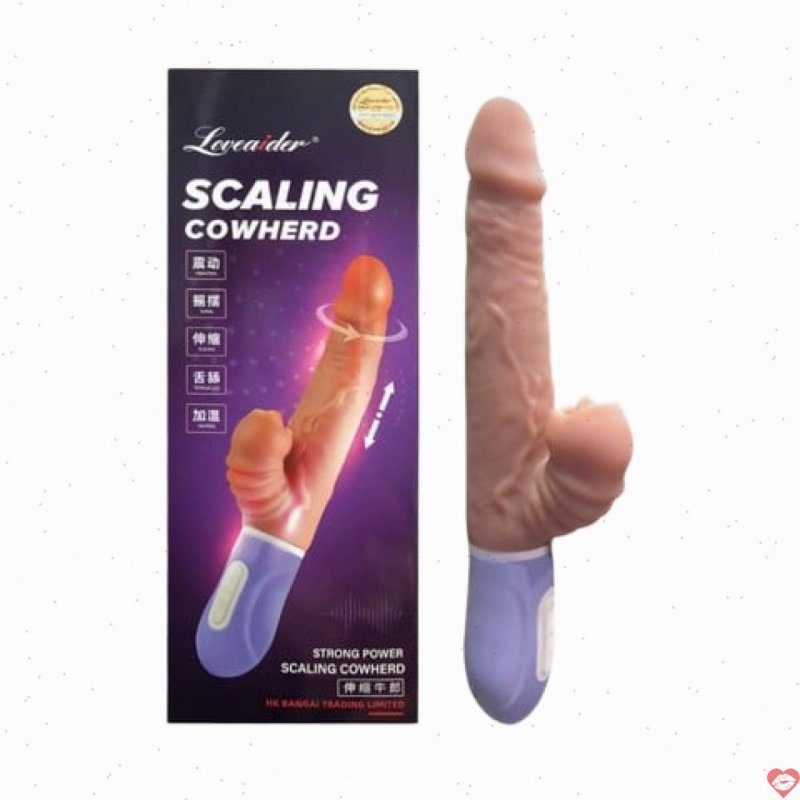 Dương vật giả Loveaider Scaling Cowherd rung ngoáy nhánh phụ tai thỏ 
