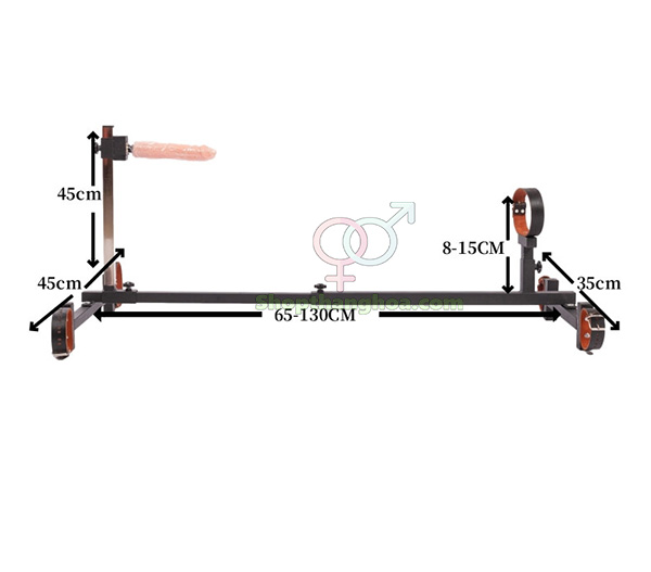 Dụng cụ BDSM tra tấn cố định cơ thể kiểu doggy kèm dương vật giả