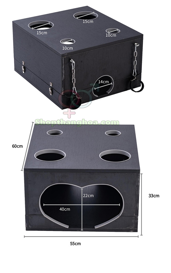Đồ chơi bạo dâm hộp gỗ trừng phạt kích thích cao cấp cho đôi