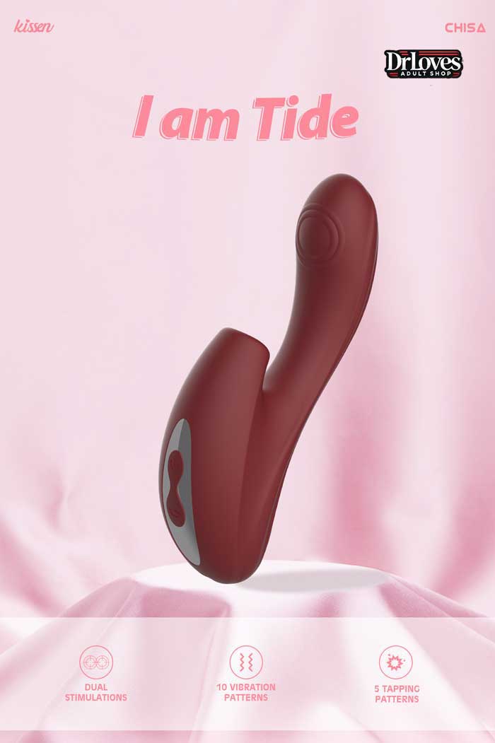 Máy rung Kissen Nymph 3in1 CHISA sạc pin 10 chế độ rung hút