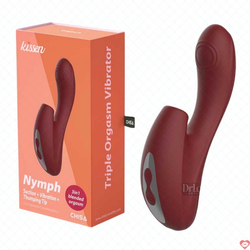 Máy rung Kissen Nymph 3in1 CHISA sạc pin 10 chế độ rung hút 