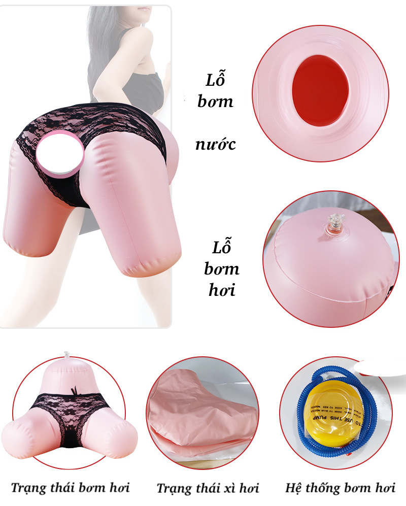 Mông giả bơm hơi silicon cao su thủ dâm nam giải tỏa sinh lý