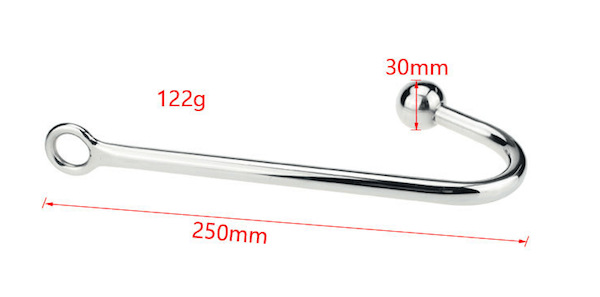 Đồ chơi bạo dâm móc inox kích thích hậu môn chất liệu an toàn