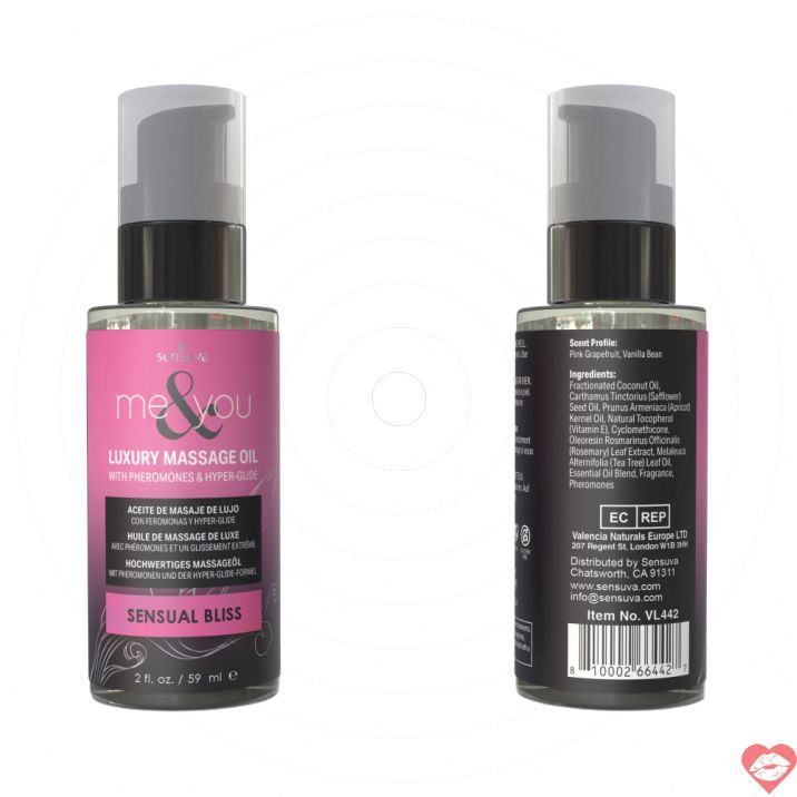 Dầu Sensuva Bliss 2oz Massage Pheromone Gợi Cảm Đôi 