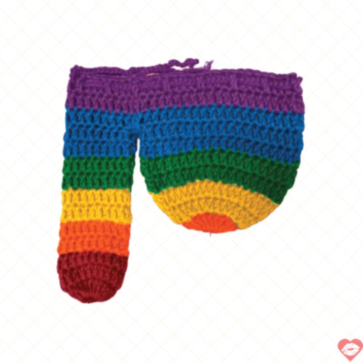 Rainbow Willy Warmer Màu Sắc Vui Nhộn Giữ Ấm Hot 