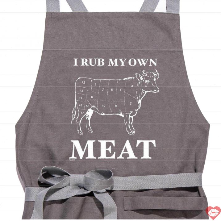 Apron I Rub My Own Meat Khăn BBQ Hài Hước Nướng Thịt 