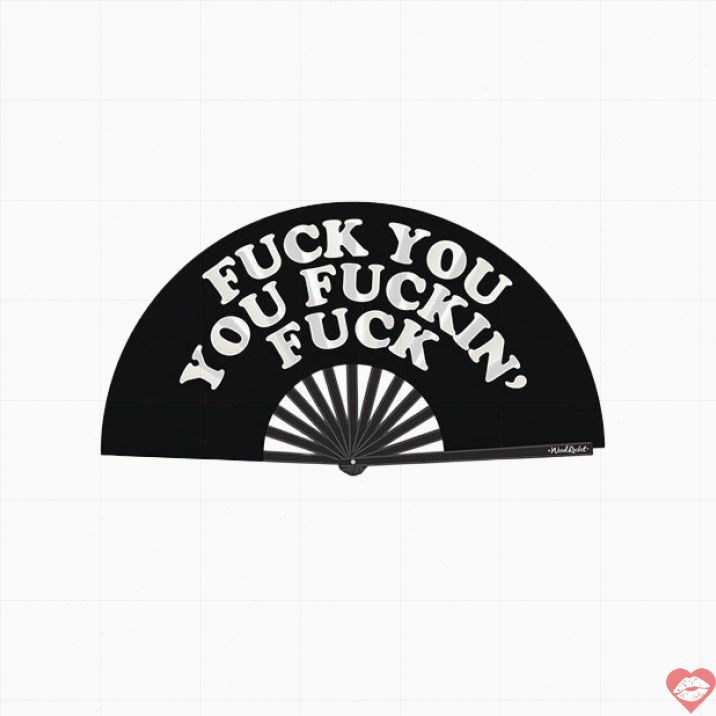 Quạt Gấp Nổi Loạn Fuck You Wood Rocket Hài Hước 