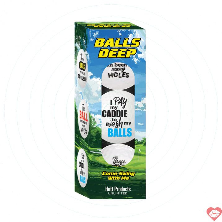 Balls Deep Golf Balls 3pack Hài Hước Golfer 