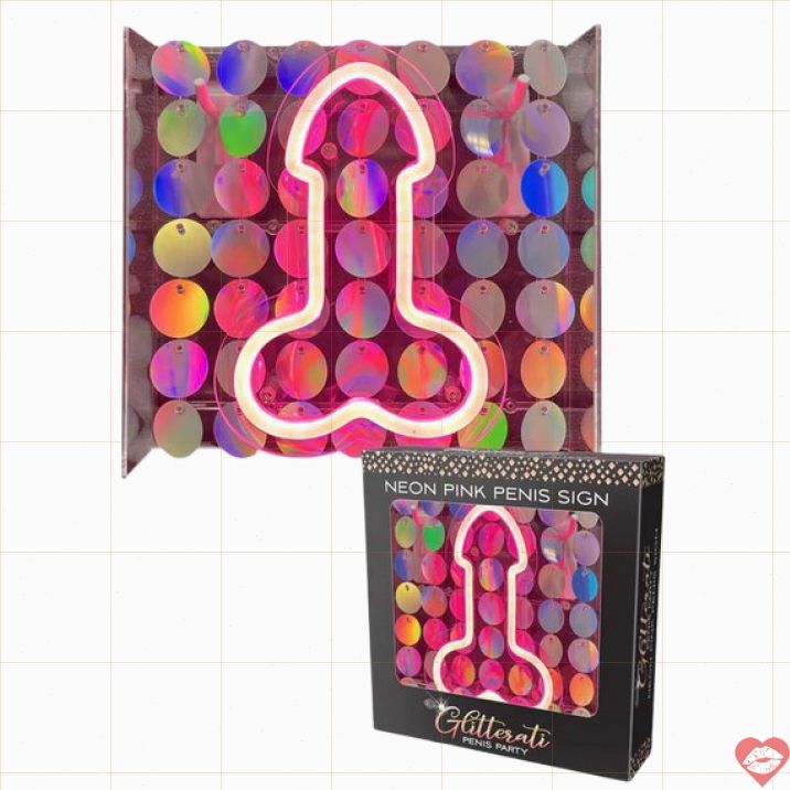 Bảng Neon Dương Vật Trang Trí Tiệc Vui Nhộn 