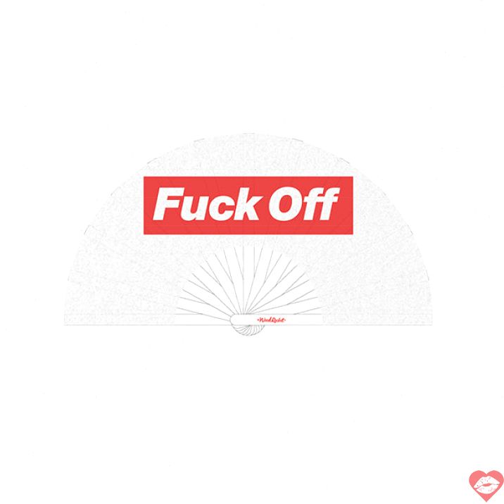 Quạt Fuck Off Tre Satin Chill Cá Tính Mát Mẻ 