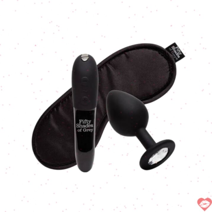 Bộ Fifty Shades Kit Rung Bịt Mắt Plug Cực Sướng 
