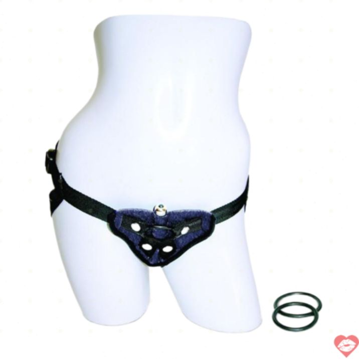 Strap-On Sportsheets Nhung Đen Siêu Bền 