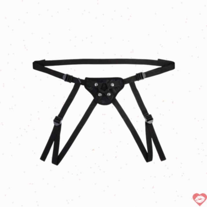 Sportsheets Velvet Noir Strap-On Xám Da Quyền Lực Thống Trị 