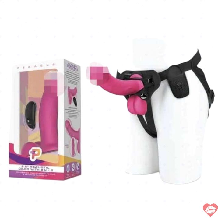 Pegasus Strap-On Rung Hồng 17.5cm Remote 4.7cm 