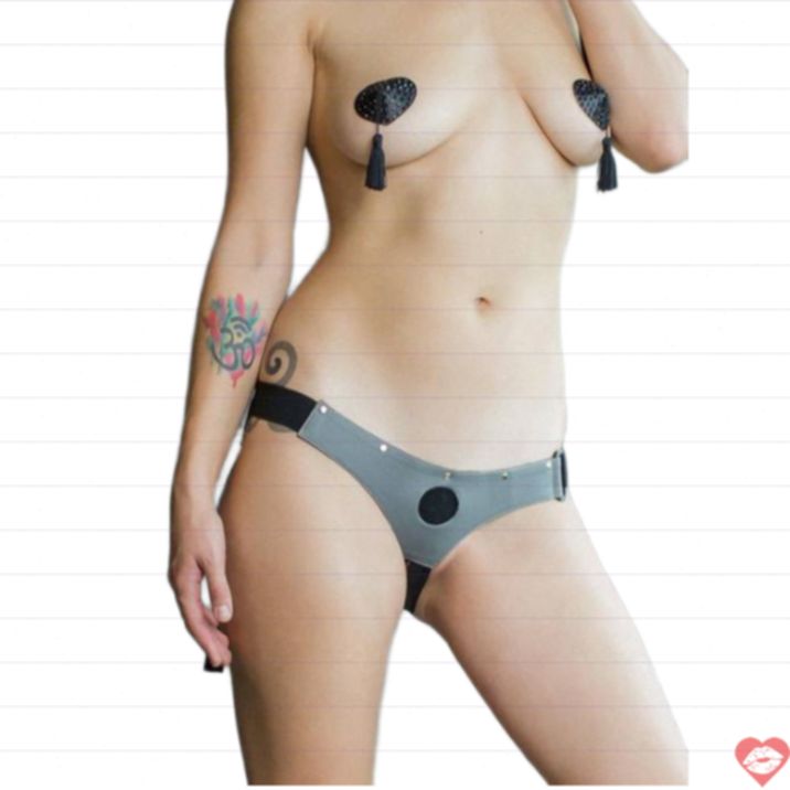 Lola No Mercy Strap Panties Xám Cứng Cáp 